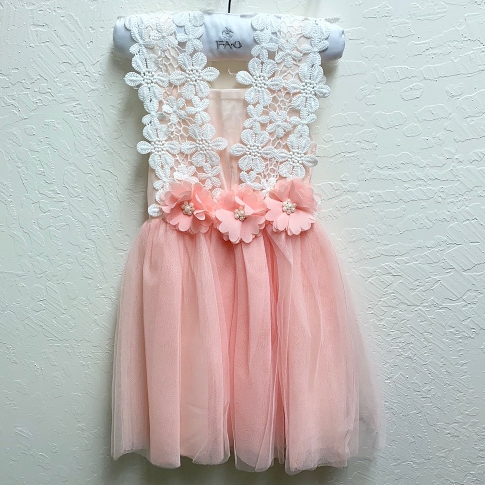 Light Coral Princess Fairy Dress Size 3-4